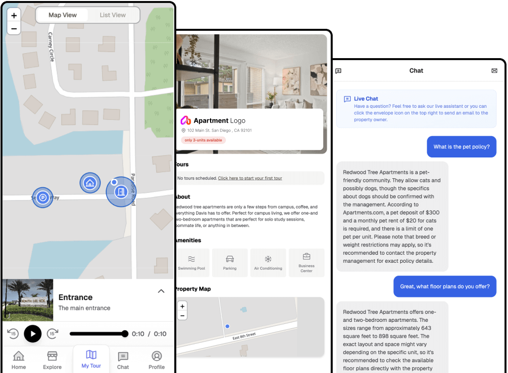 Mobile self-guided tour experience
